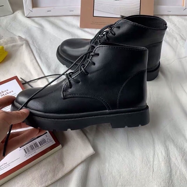Giày ulzzang boots cổ cao đơn giản ảnh thật cuối