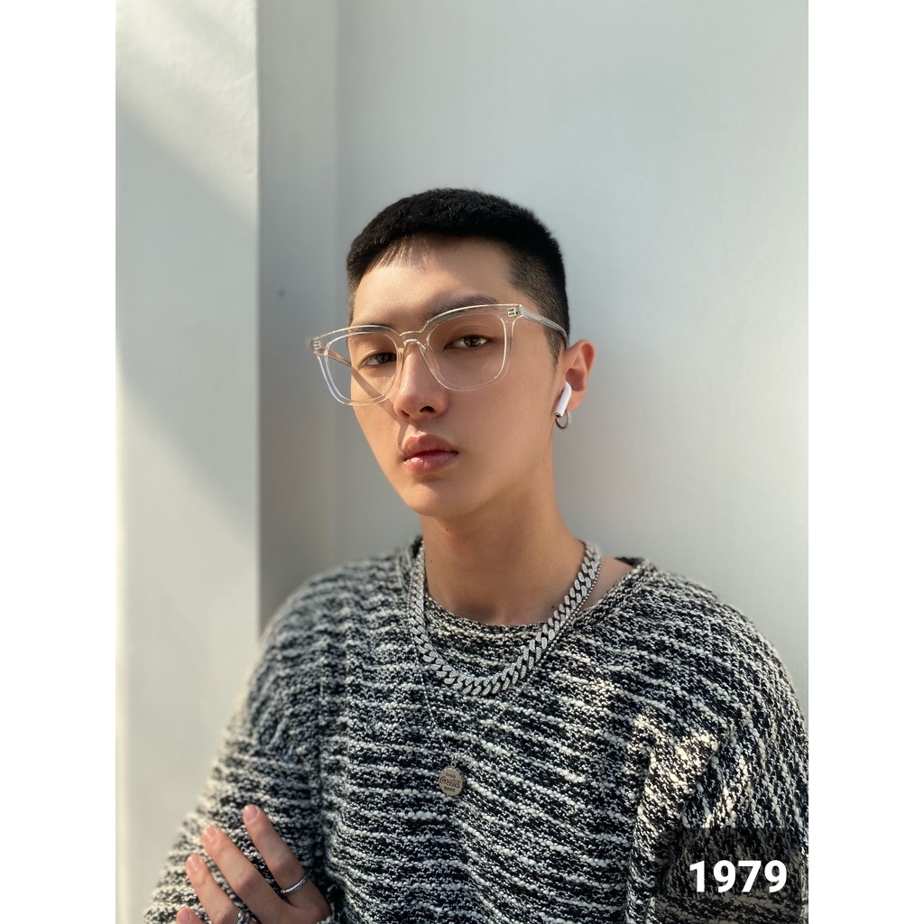 Gọng kính nam nữ LILYEYEWEAR mắt kính vuông to dễ đeo chất liệu dày dặn màu sắc thời trang 1979