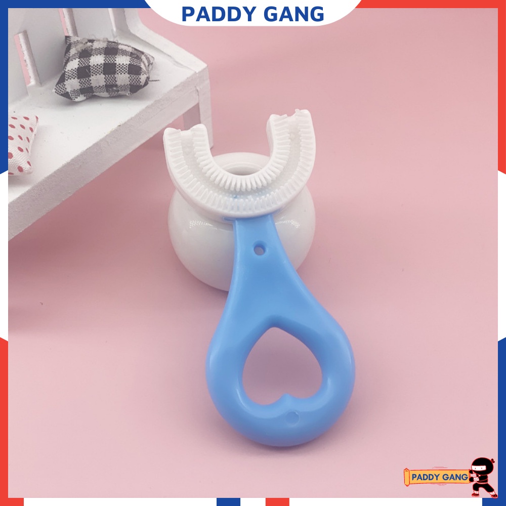 Bàn Chải Đánh Răng Cho Bé Từ 2 Tuổi - 6 Tuổi, Bàn Chải Chữ U Silicon Thông Minh Cho Trẻ Em PaddyGang