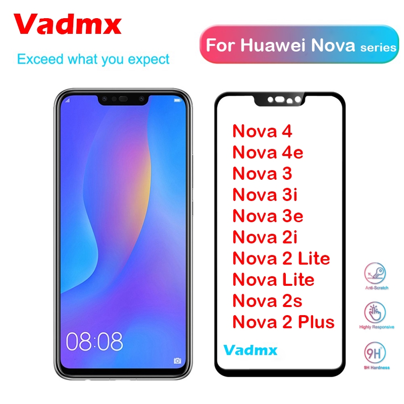 Kính cường lực 5D cho điện thoại Huawei Nova 7i 6 SE 5T 4 4e 3 3i 3e 2 lite 2S Plus Y7 Y6 Y5 Y9 Prime 2019 2018