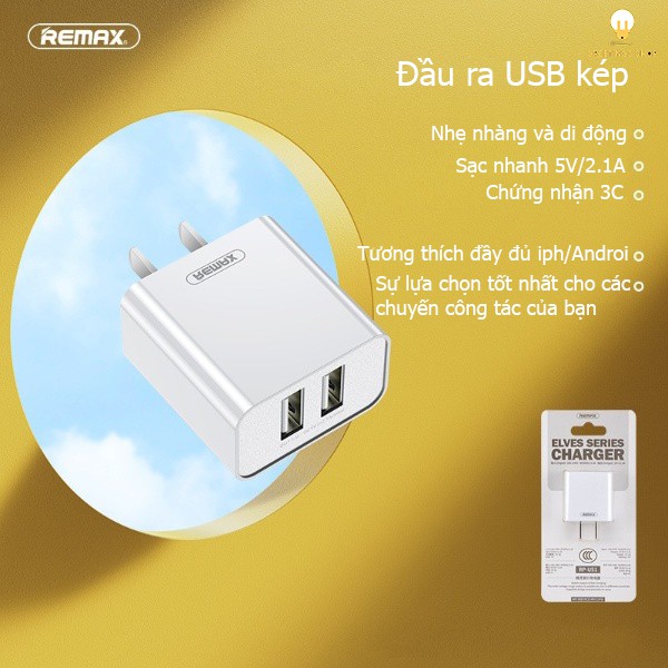 💎XẢ HÀNG💎 Củ Sạc  REMAX RP-U51 Chính Hãng Hỗ Trợ Sạc Nhanh An Toàn Cho Điện Thoại Samsung, Iphone, oppo, xiaomi, huawei