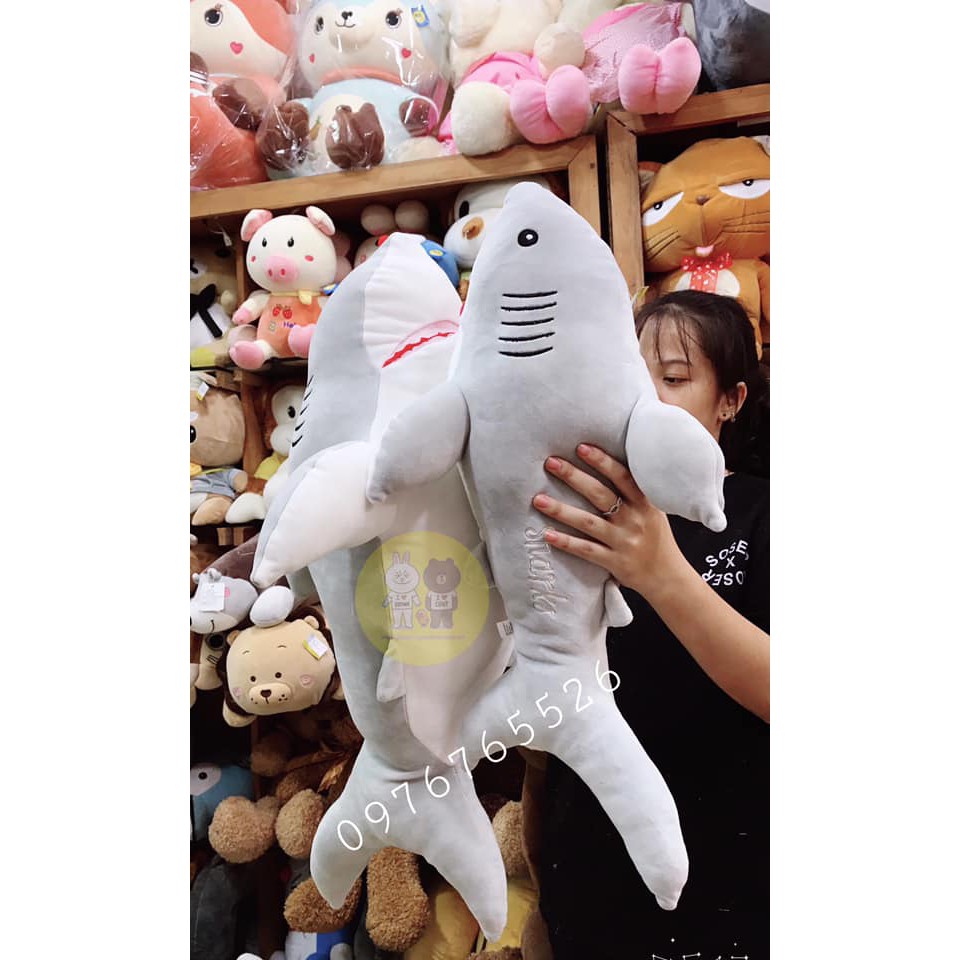 Gấu bông cá mập shark kích thước từ 50cm-1m