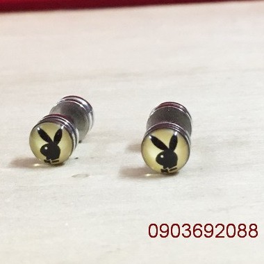 Bông tai inox hình play boy - phụ kiện thời trang BT23