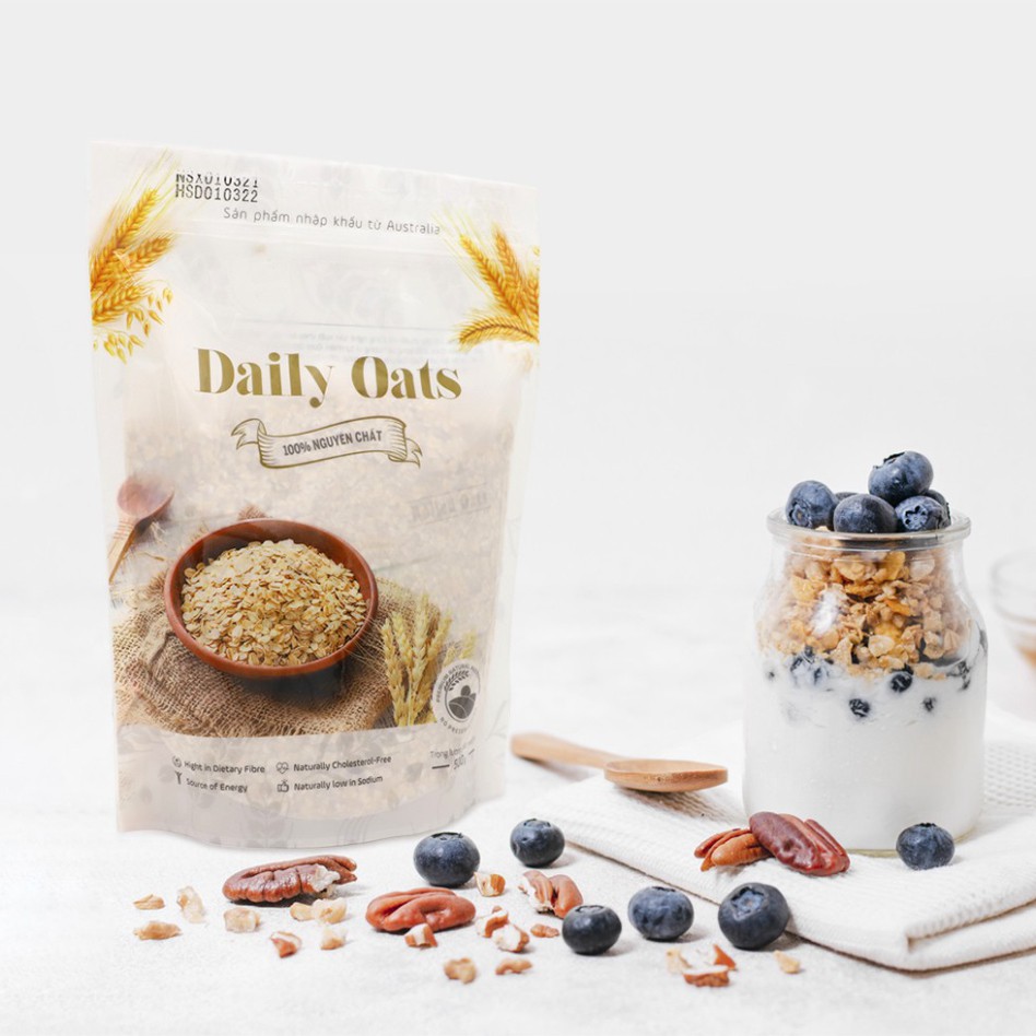 Yến mạch Daily Oats ⚡️FREESHIP⚡️ Cho bữa ăn hoàn hảo lành mạnh (500g) ⚡️VHBS