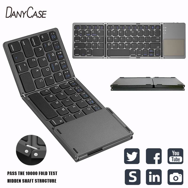 Bàn phím Bluetooth 3.0 mini không dây có thể gập lại cho Windows Tablet điện thoại