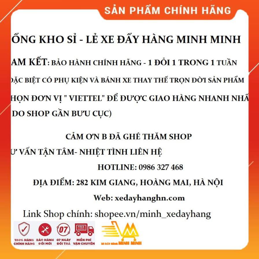 [FreeShip - Hàng Cao Cấp] Xe Kéo Hàng, Xe Đẩy Bán Hàng 4 Bánh Maxkiwi PT87- 300kg Siêu Bền, Sàn Aluminium Chống Gỉ