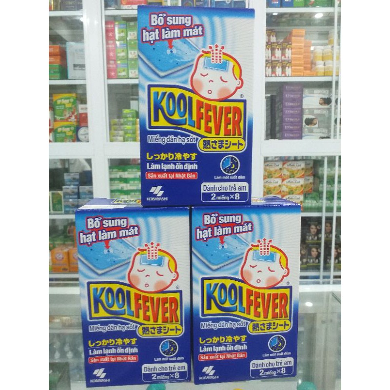 Dán hạ sốt KOOLFEVER (hàng nhật) hộp 8 bịch , bịch 2 miếng dán