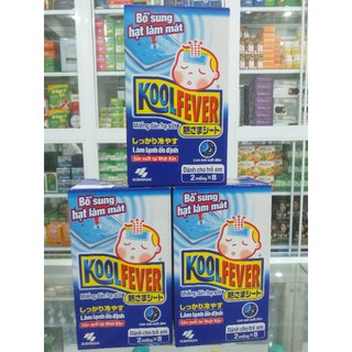Dán hạ sốt koolfever hộp 8 bịch , bịch 2 miếng dán