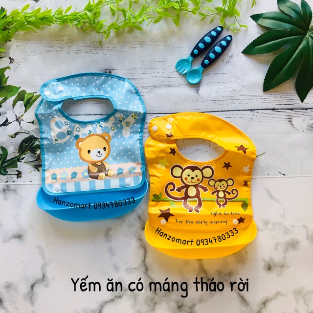 Yếm máng cho bé ăn dặm cho thể tháo rời