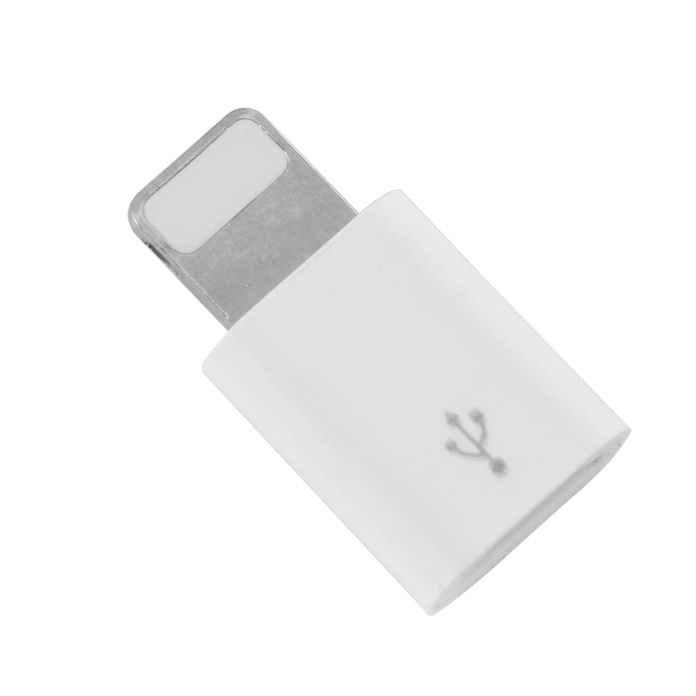 Đầu chuyển đổi đầu cắm Lightning sang lỗ cắm Micro USB bằng hợp kim nhôm cho iPhone 6 6s 7 8 Plus for iPhone X10 iPad