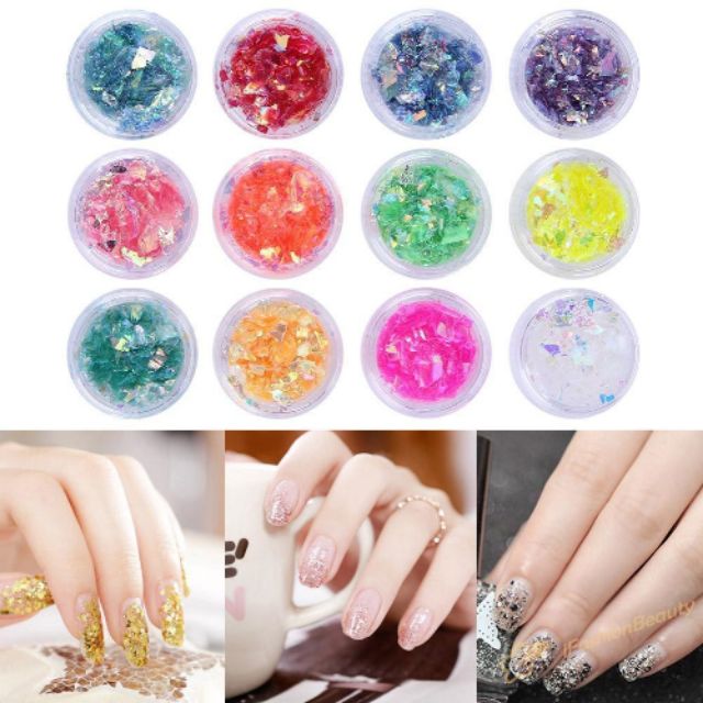 Set 12 hủ xà cừ giấy trang trí móng