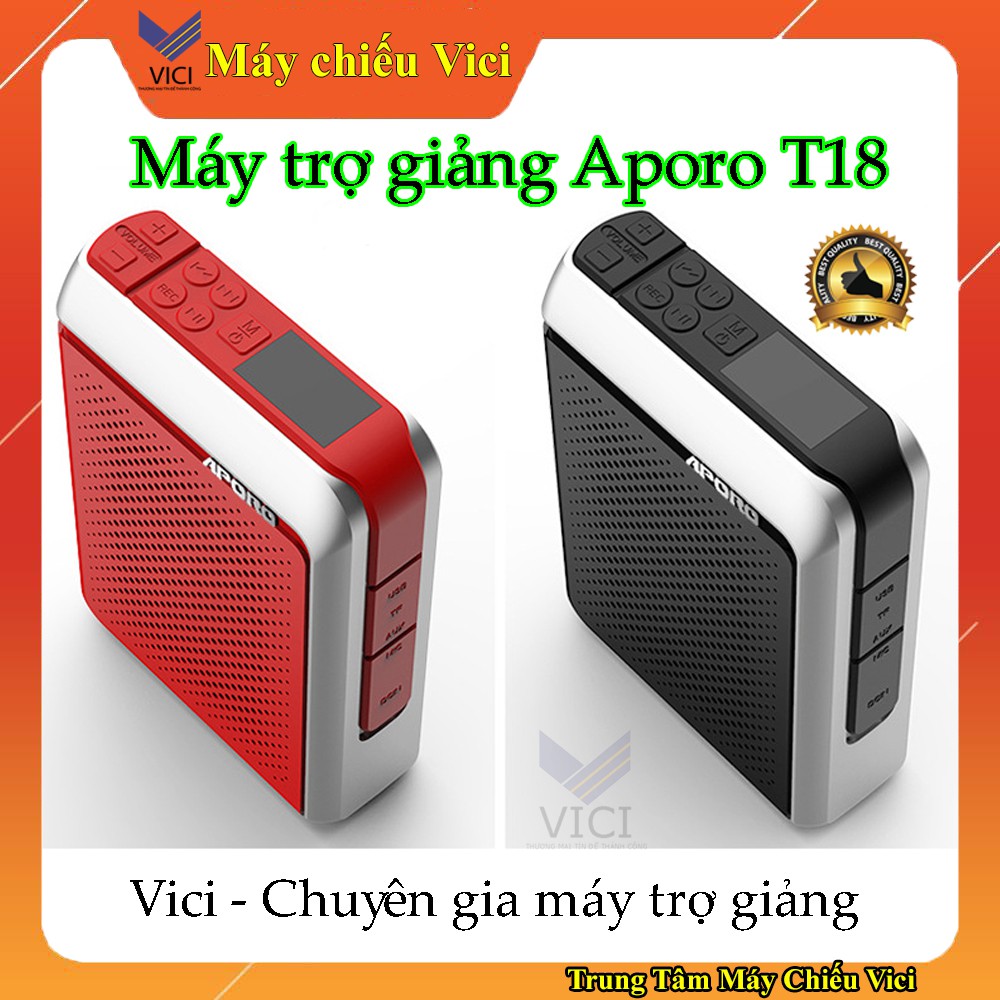 MÁY TRỢ GIẢNG APORO T18 HÀNG CHÍNH HÃNG - BẢO HÀNH 1 NĂM - ÂM THANH TO RÕ - PIN LÂU - DỄ SỬ  DỤNG