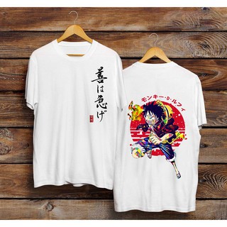 ⚡️ SALE ⚡️Áo Thun In Hình Luffy Áo Trắng 2 Mặt Cực Đẹp 🔥HOT🔥