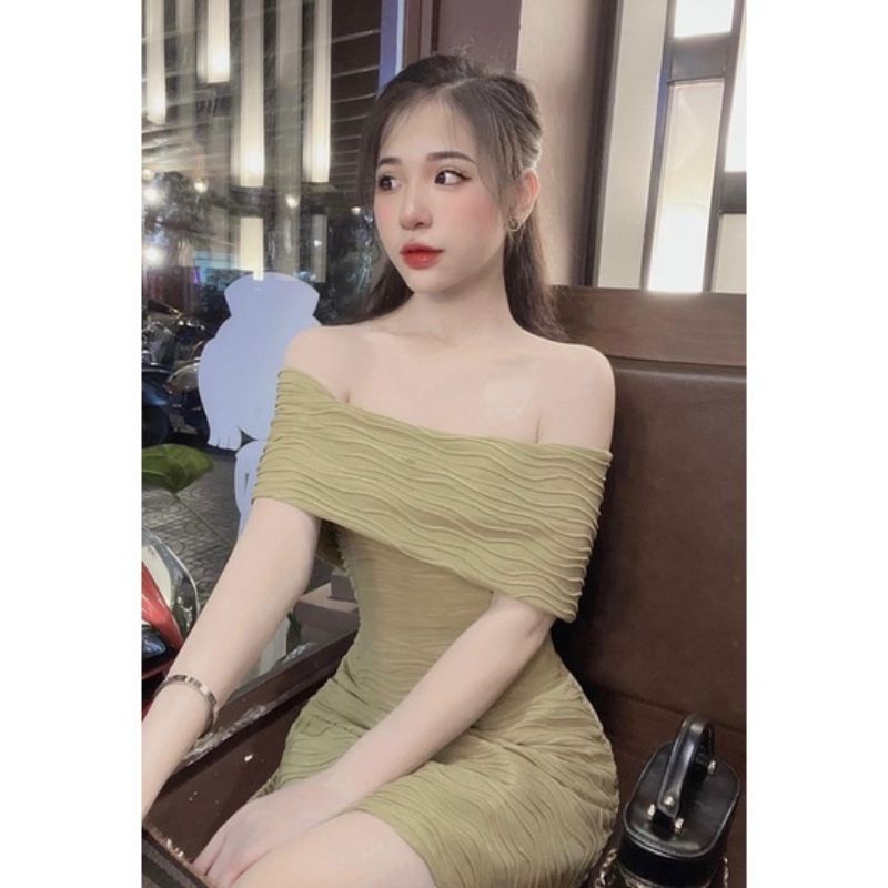 BIGSIZE ĐẦM SÓNG VẰN BODY TRỄ VAI BIGSIZE