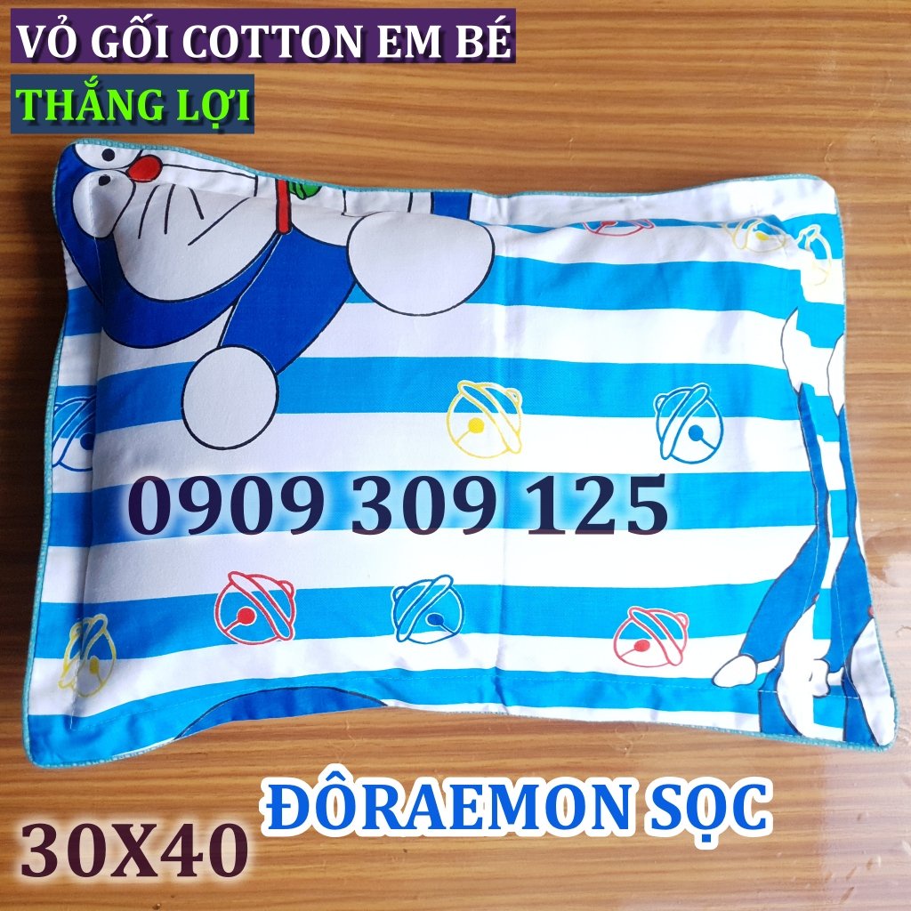Áo gối , vỏ gối cotton 100% , ga giường 30x40 cho bé