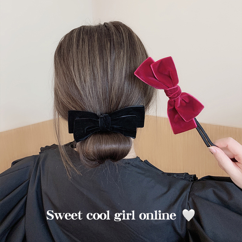Dây buộc tóc đính nơ đáng yêu dành cho bạn nữ