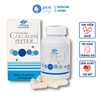 Viên Uống Xóa Nám Trắng Da NuHealth Của Mỹ Marine Collagen Peptide 100 viên
