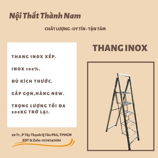 Thang inox xếp gọn - inox 100%