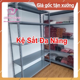 Kệ sắt trưng bày 5 Tầng, Cao 2m x Dài 1m2 x Rộng 30cm, Kệ sắt v lỗ