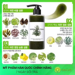 Sữa rửa mặt rau củ sủi bọt thải độc 300ml