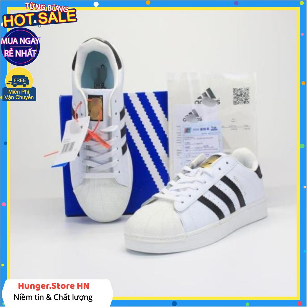 [Mã FAXANH245 giảm 10K đơn 50K] Giày thể thao Nữ+Nam Sneaker mũi sò AD Superstar OG full box 1.1 - Hunger.Store HN