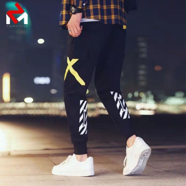 Quần jogger bigsize white off