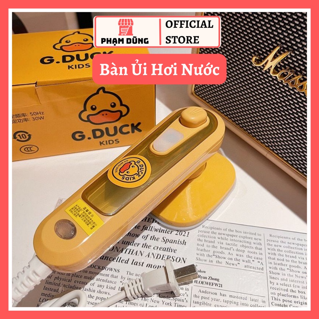 Bàn Ủi Hơi Nước Cầm Tay Vịt Vàng , Bàn Là Hơi Nước Mini
