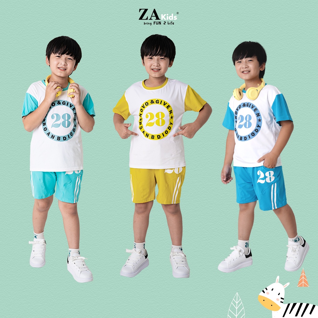 Bộ Quần Áo Thun Tay Ngắn Bé Trai (1-9 Tuổi) Zakids ZA22164TN