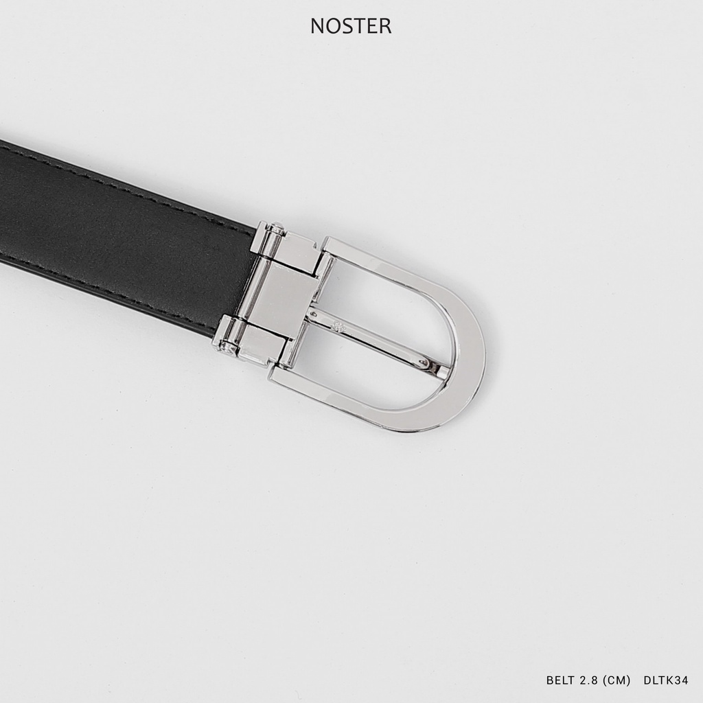 Thắt lưng da nam, dây nịt nam, dây thắt lưng bản 2.8 cm (hỗ trợ đục lỗ, cắt dây) - Thương hiệu NOSTER mã DLTK34