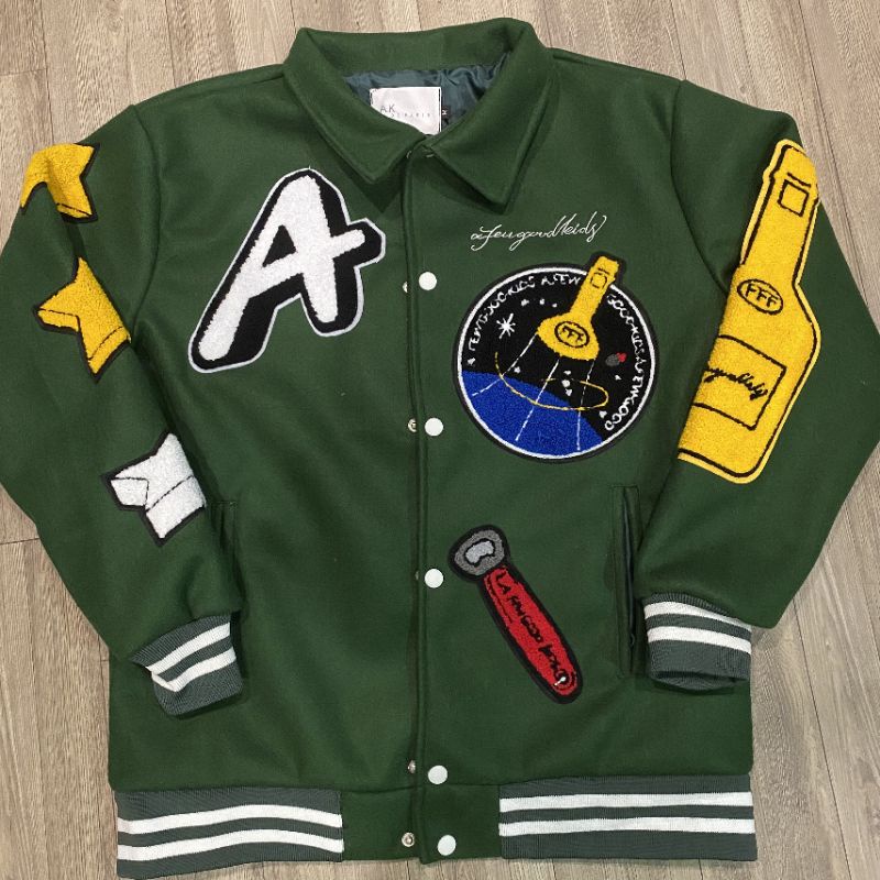 Áo Varsity Jacket DONCARE ROCKET COLLAGE JACKET