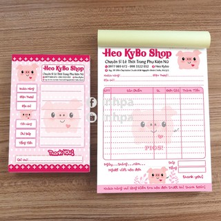Combo Phiếu giao hàng + Hóa đơn Heo Kybo