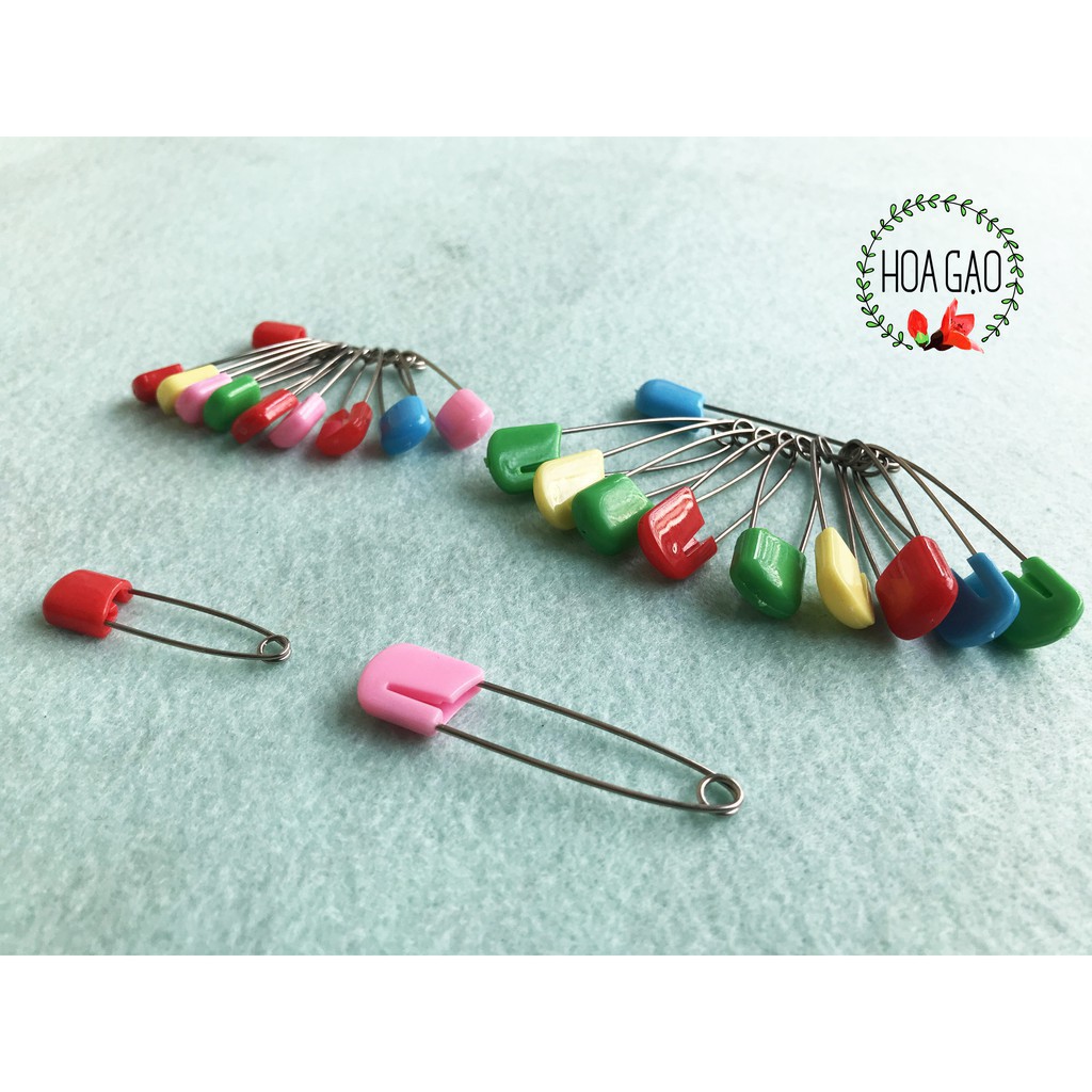 P2 Kim tây, kim băng đầu nhựa HGKN xâu 10 chiếc an toàn cho bé yêu 14 46