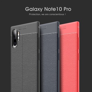 Ốp lưng Silicone dẻo giả da Auto Focus cho Samsung Galaxy Note 20 Ultra/5G/Note 20/Note 10 Plus/Lite/Note 10/Note 8/9