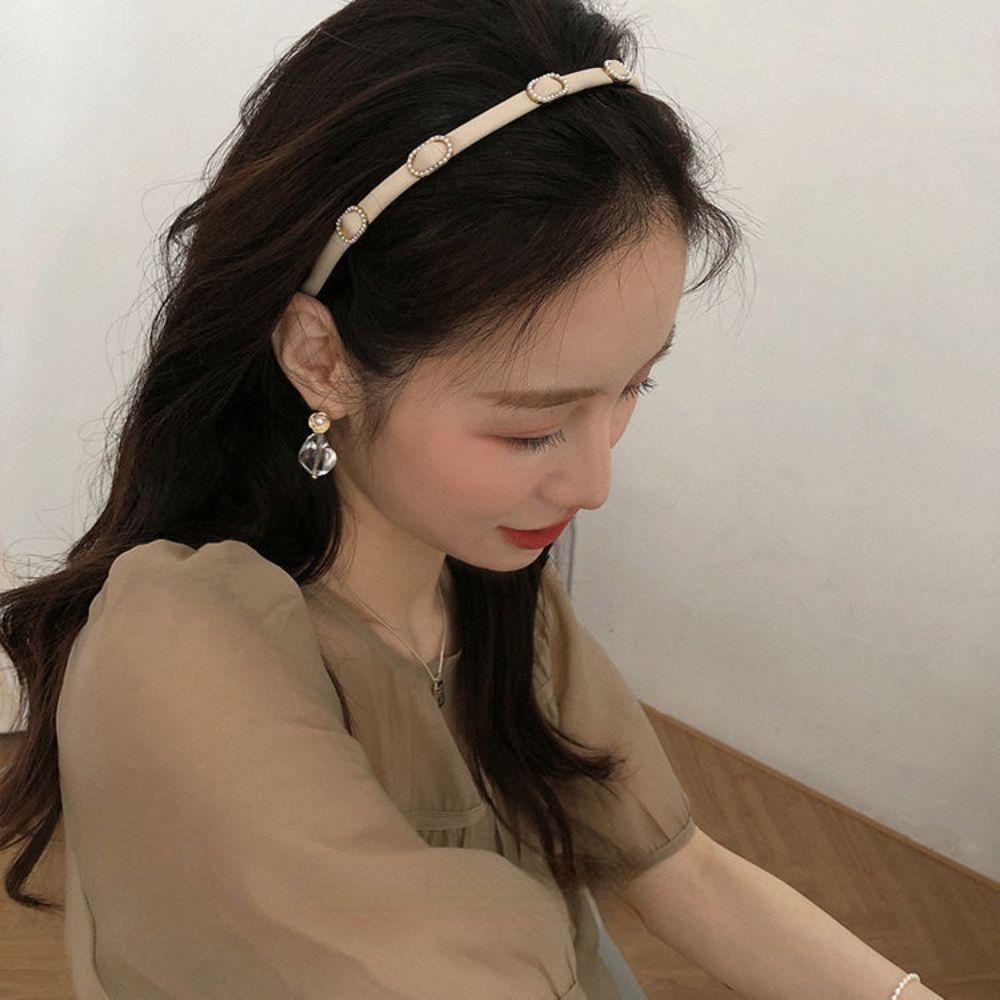 Băng Đô Cài Tóc Bằng Da Phong Cách Retro Cho Nữ