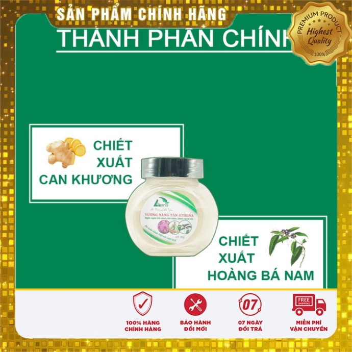 Vương Năng Tán- Khủ Mùi Hôi Nách, Hôi Chân Và Ra Mồ Hôi Tay, Chân (30g)