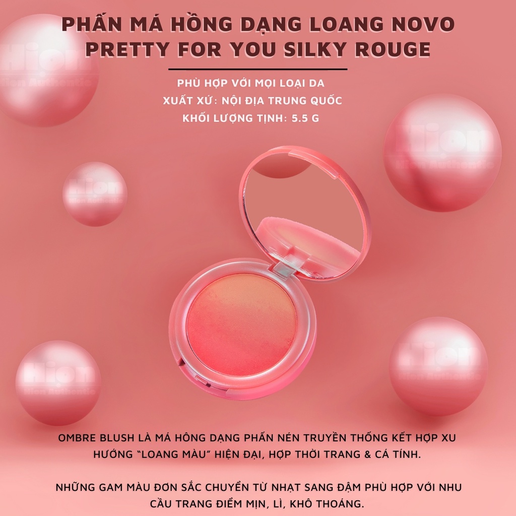 [FREESHIP] Phấn Má Hồng Dạng Loang NOVO Silky Rouge Pretty For You