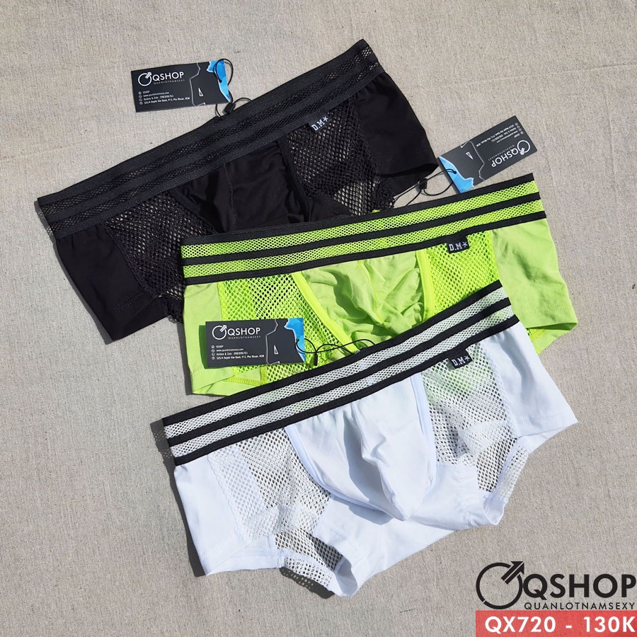 Quần lót boxer thun lưới lỗ thoáng mát QSHOP QX720