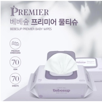 [Thùng 10 gói] Khăn giấy ướt cao cấp cho bé Bebesup. (chính hãng Hàn Quốc)