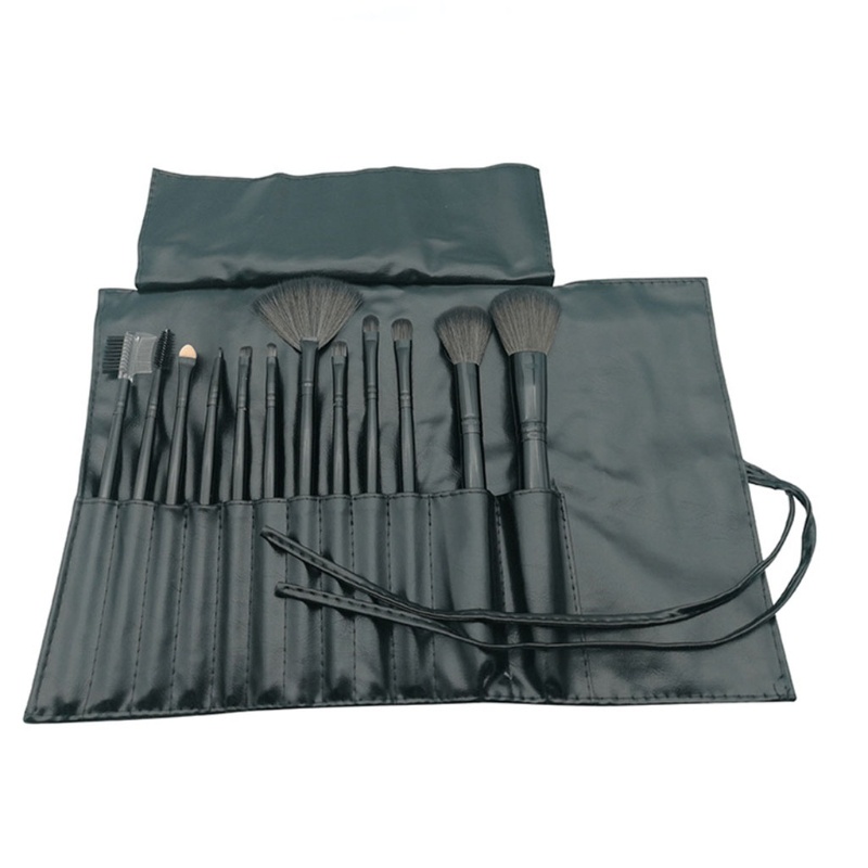 Set 12 Cọ Trang Điểm Phấn Mắt Lông Mày Kèm Hộp Đựng Bằng PU Tiện Lợi YOUYO