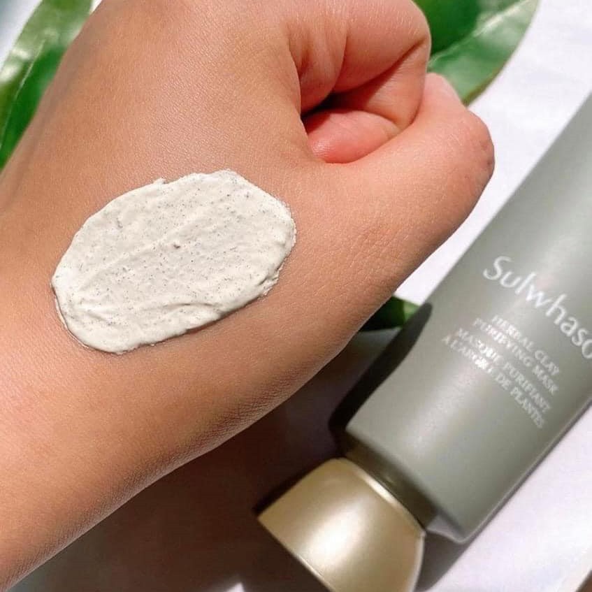 Mặt nạ đất sét sulwhasoo trắng da ngừa mụn thải độc hút dầu Herbal clay purifying Mask 35ml