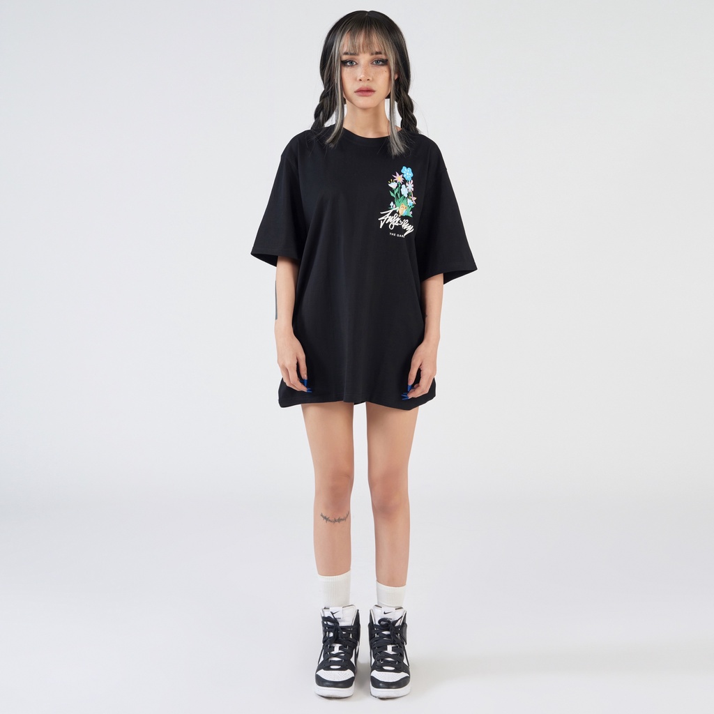 Áo thun in hình The Garden Fusionism - Màu Trắng Đen - Unisex - Form Oversize