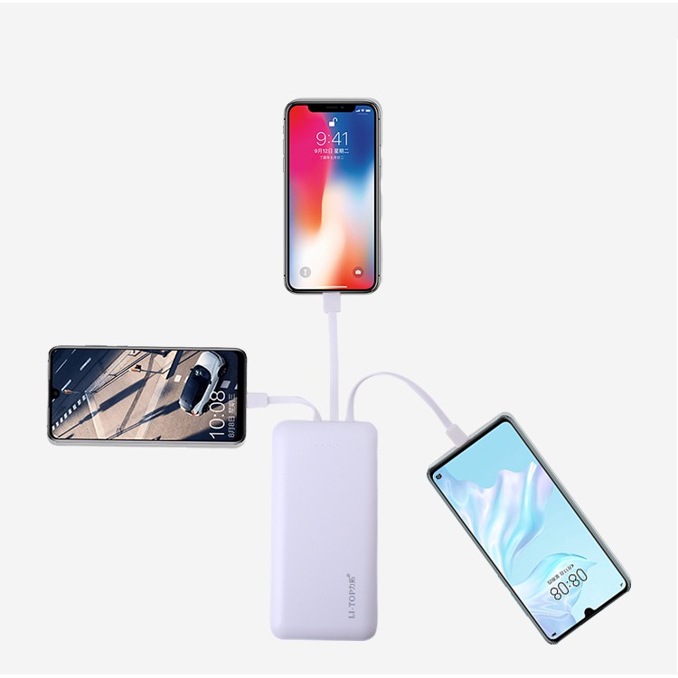 Sạc Dự Phòng 10000mAh Tích Hợp 3 Cổng Sạc Tiện Lợi, Sạc Pin Dự Phòng Cao Cấp Chính Hãng Bảo Hành 6 Tháng