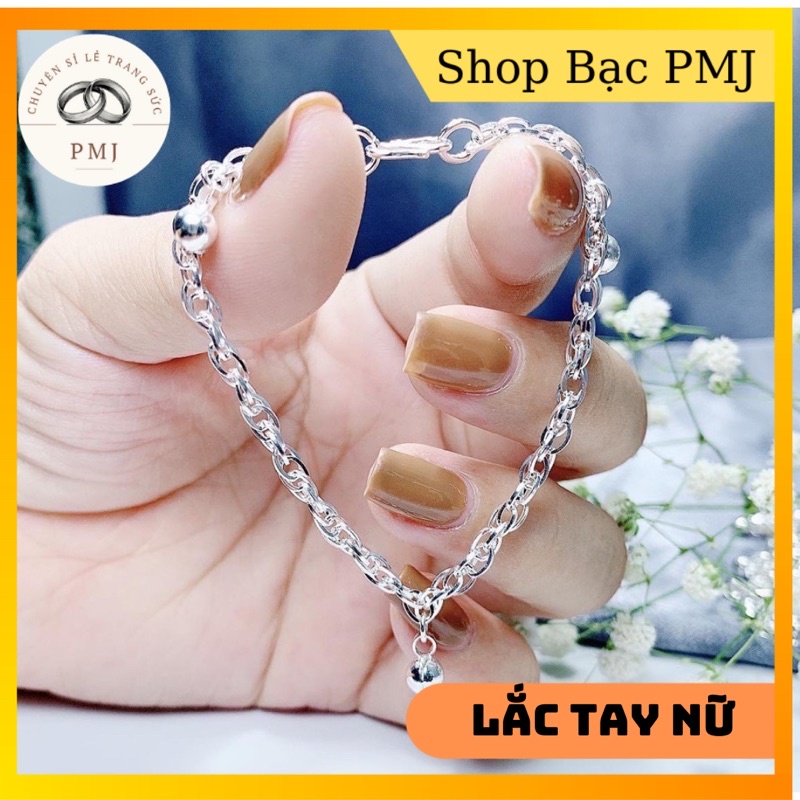 Lắc tay nữ bạc xoắn ⚡GIÁ GỐC⚡ vòng tay bạc nữ mix chuông thiết kế tinh vi, quý phái(chuẩn bac ta)