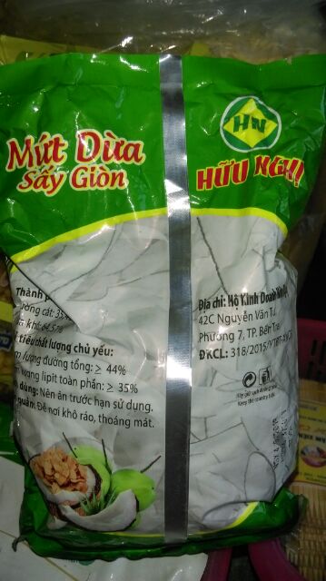 COMBO 1 THÙNG Mứt Dừa Sấy Khô Giòn Hữu Nghị