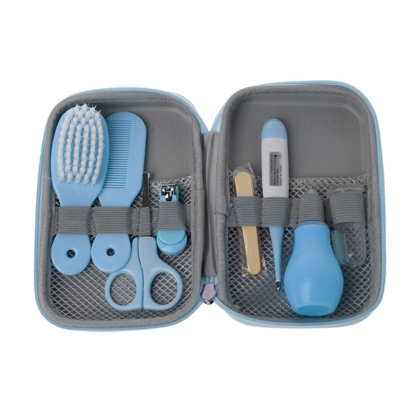 INN 8Pcs/Set Newborn Baby Kids Nail Hair Health Care Thermometer Grooming Brush Kit