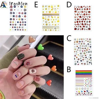 Sticker Dán Móng Hoạ Tiết Hoa Cầu Vồng
