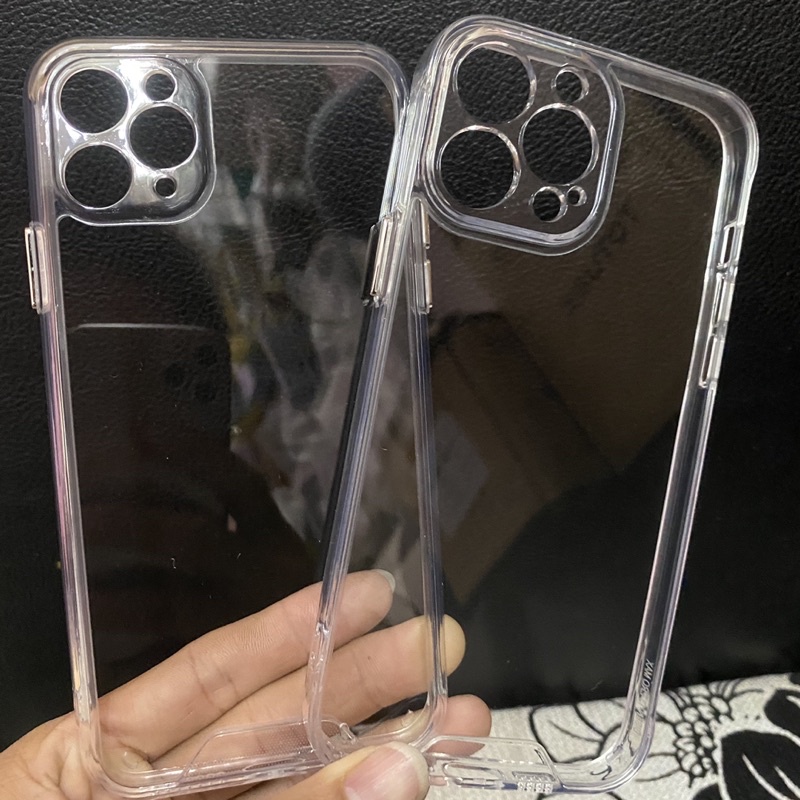 Ốp lưng trong suốt gờ bảo vệ camera chống sốc đủ dòng 7plus đến 13promax