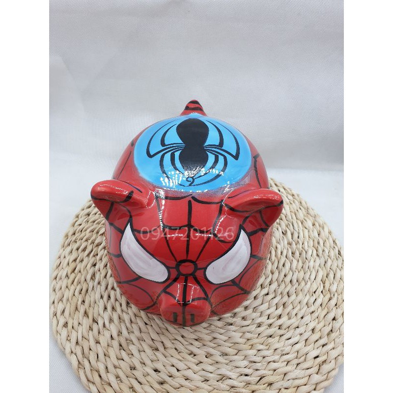 [ GIÁ TẬN XƯỞNG ] Lợn heo sứ tiết kiệm họa tiết người nhện Spider Man hoạt hình - 3 size lựa chọn - Gốm sứ cao cấp