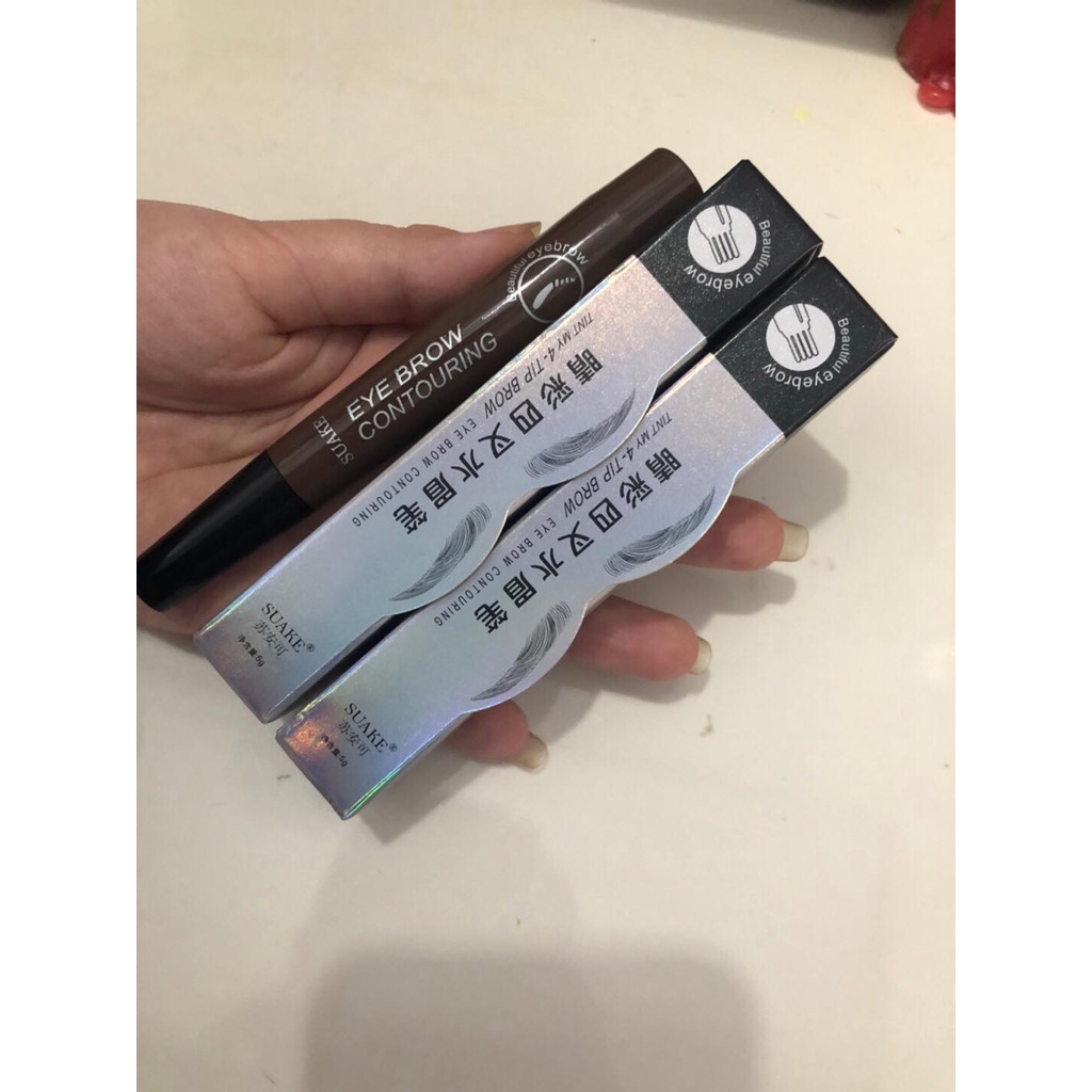 Chì kẻ mày, Bút kẻ lông mày gẩy sợi 4 ngòi nét mảnh lâu trôi Eye Brow Contouring 5g | BigBuy360 - bigbuy360.vn