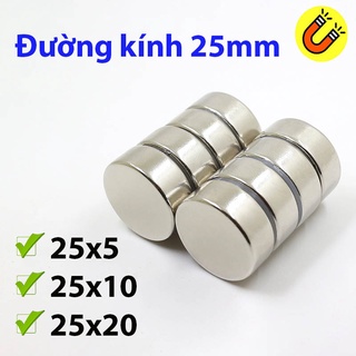 Nam châm tròn đường kính 25x5/10/20mm loại nam châm siêu mạnh